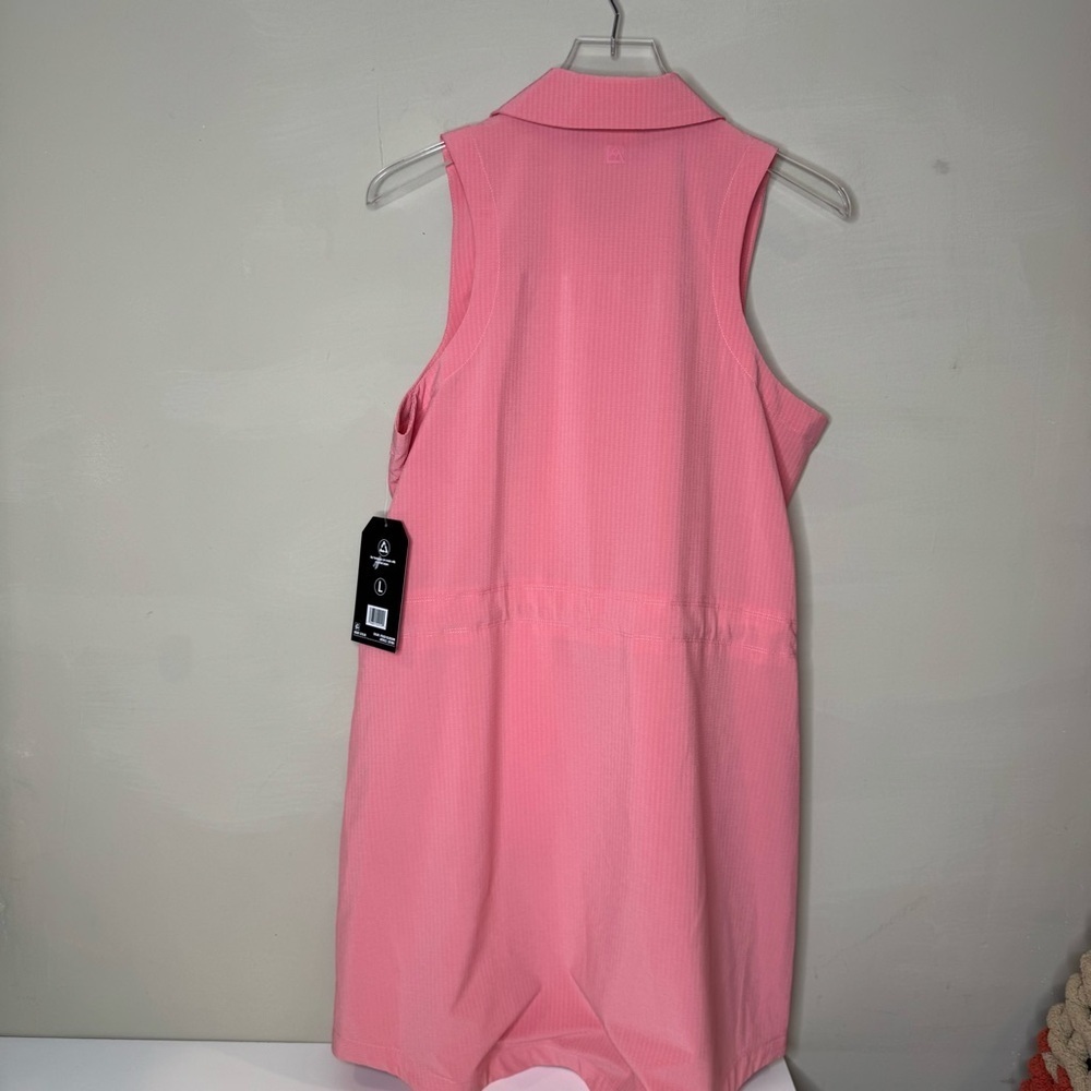 Avalanche Woven Adjustable Collared Shirt Tank Dress with Pockets size Large - Picture 3 of 10
